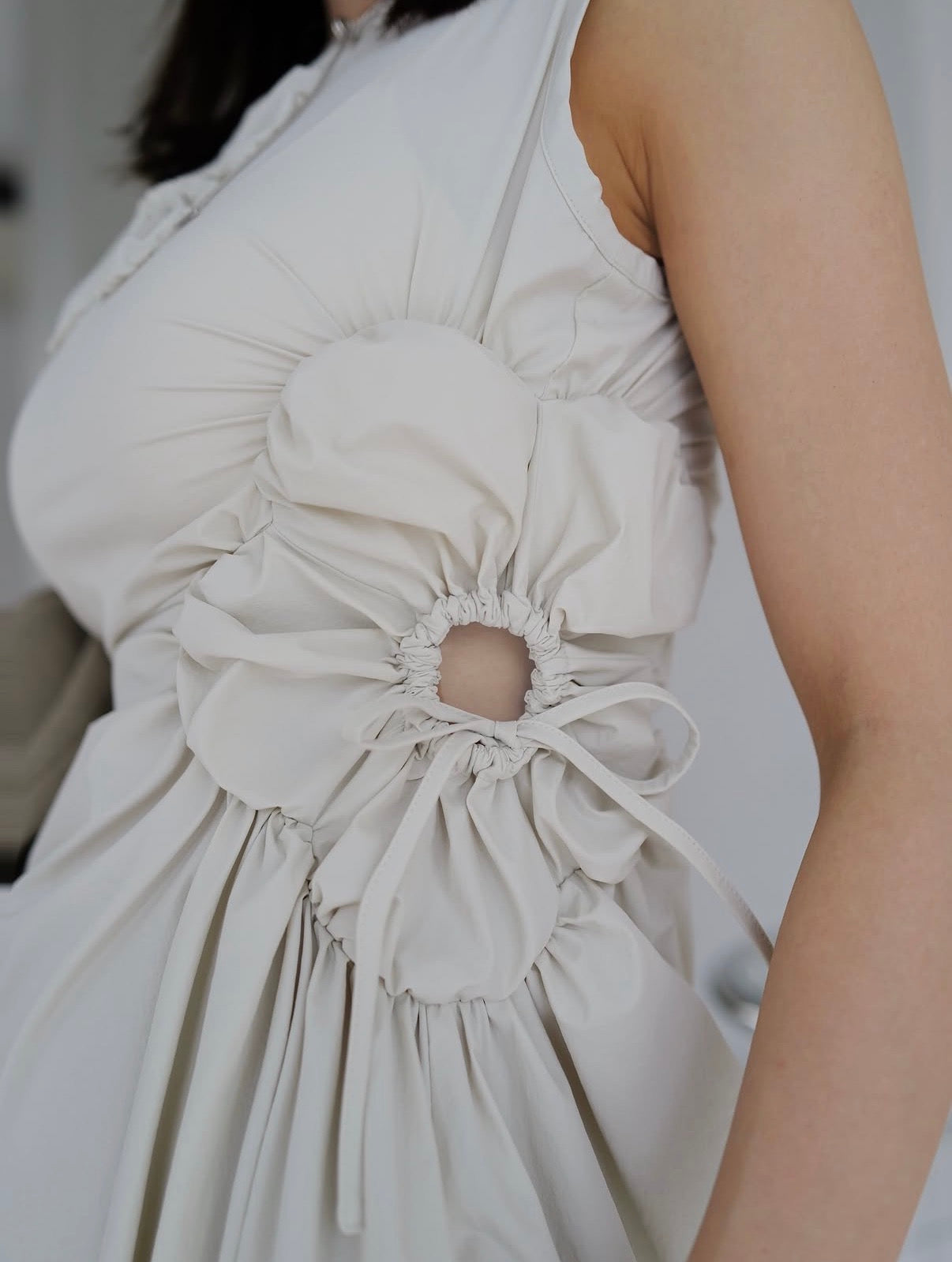 Blooming Cutout Tie Dress