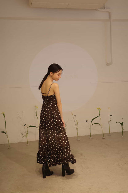 Dot Balloon Hem Dress