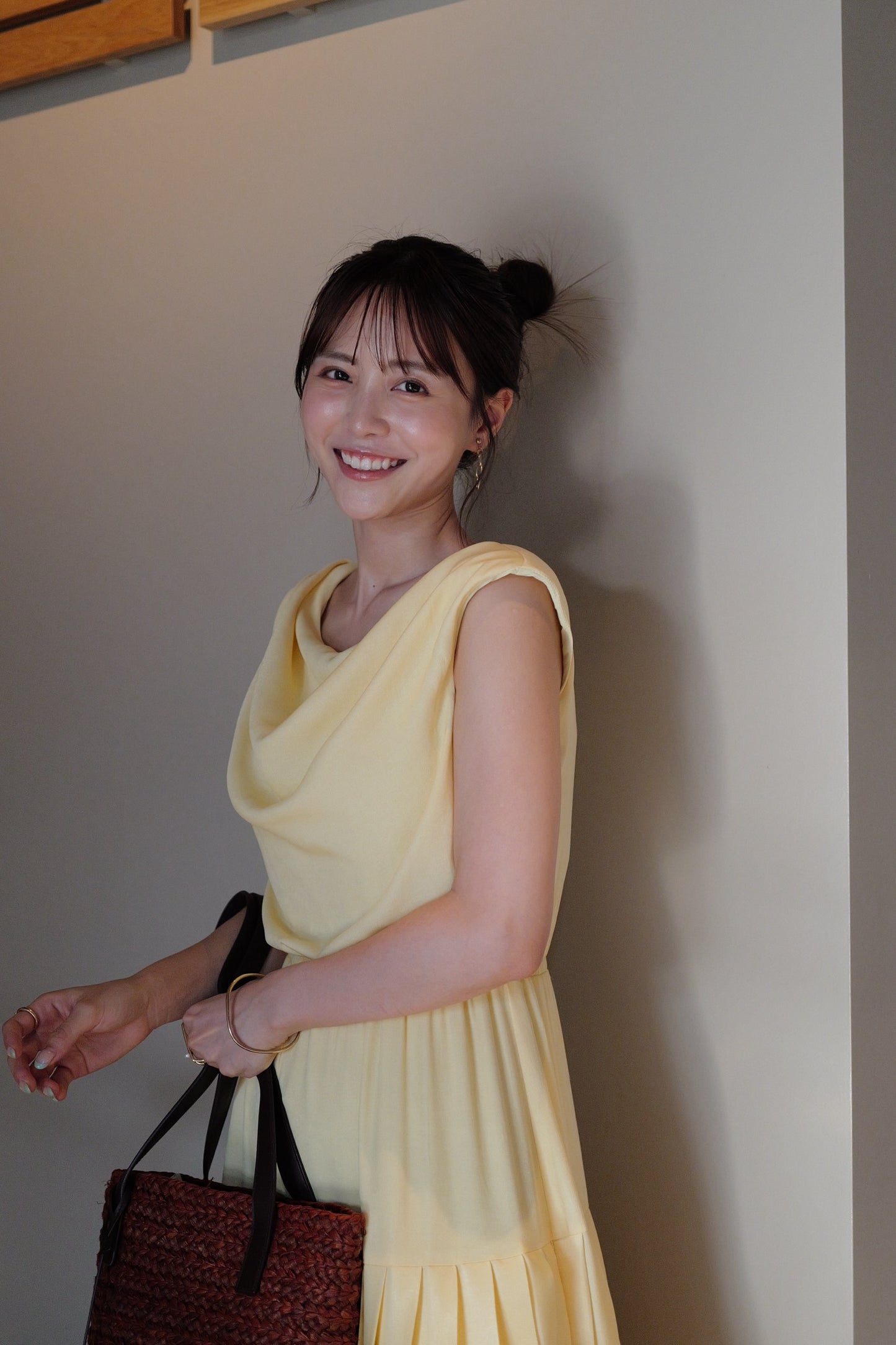 Sleeveless Drape Pleats Dress