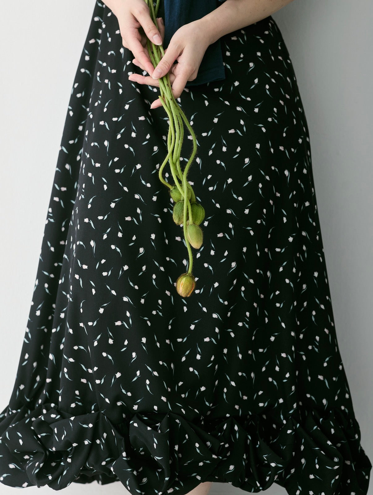 Floral Balloon Hem Dress
