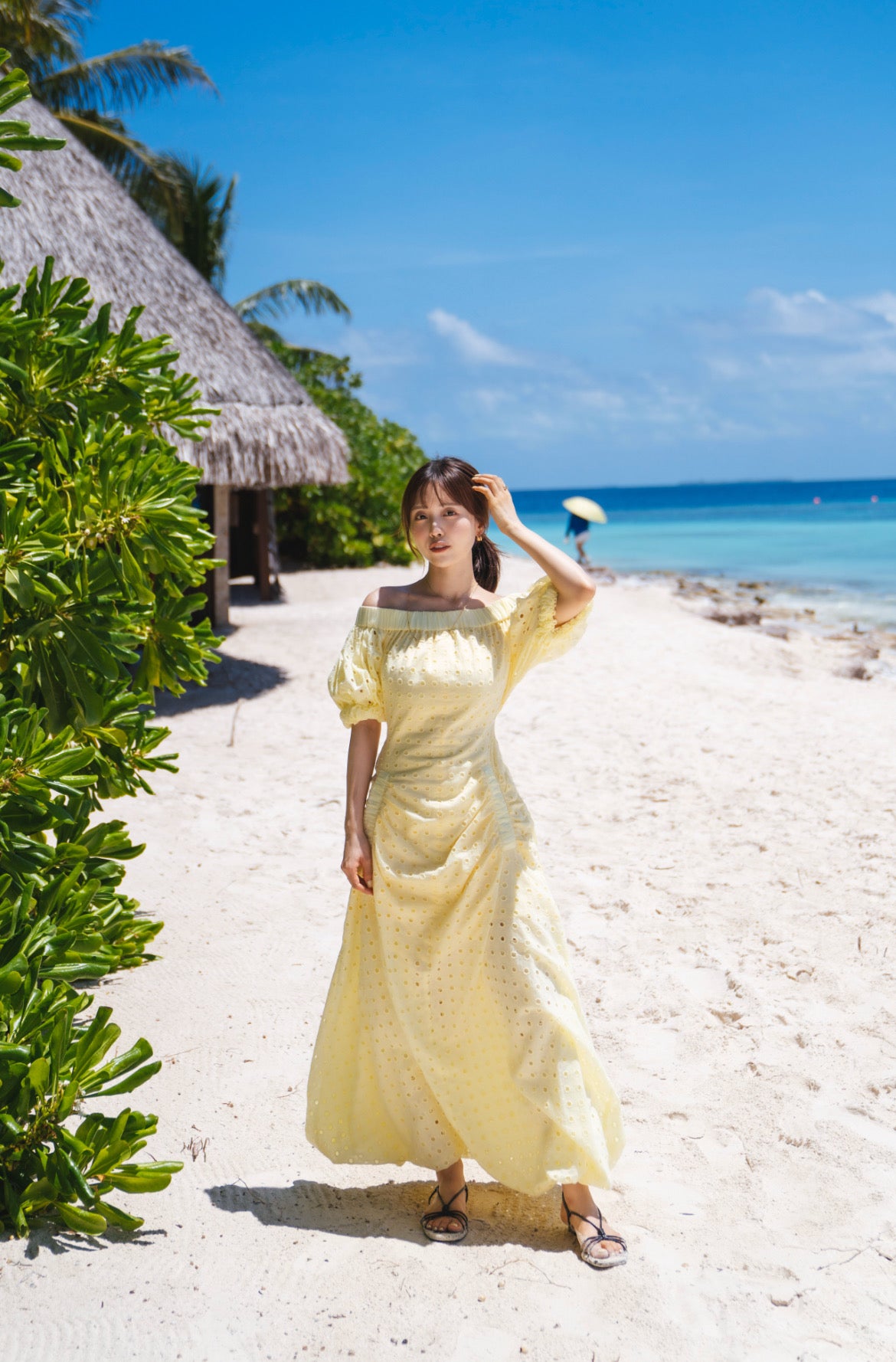 ワンピース vallan Dot Pattern Cotton Flare Dress Dot Pattern Cotton Flare Dress – VALLAN