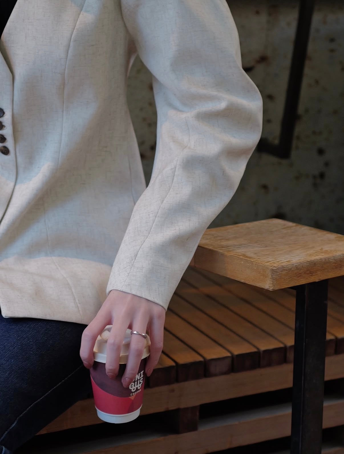 Lined Bottons Classical Cocoon Jacket