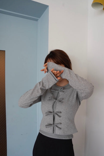 Rib Ribbon Cardigan