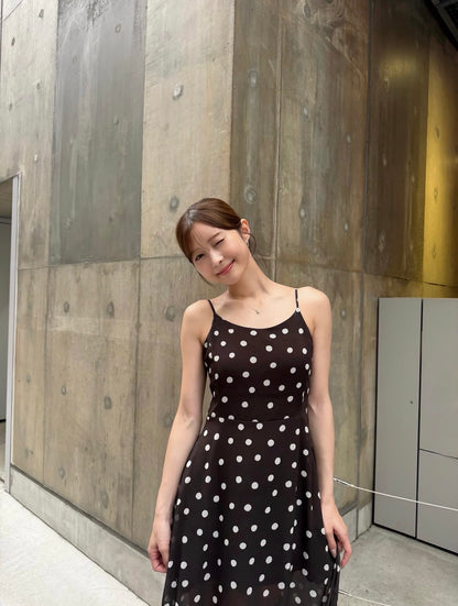 Dot Balloon Hem Dress