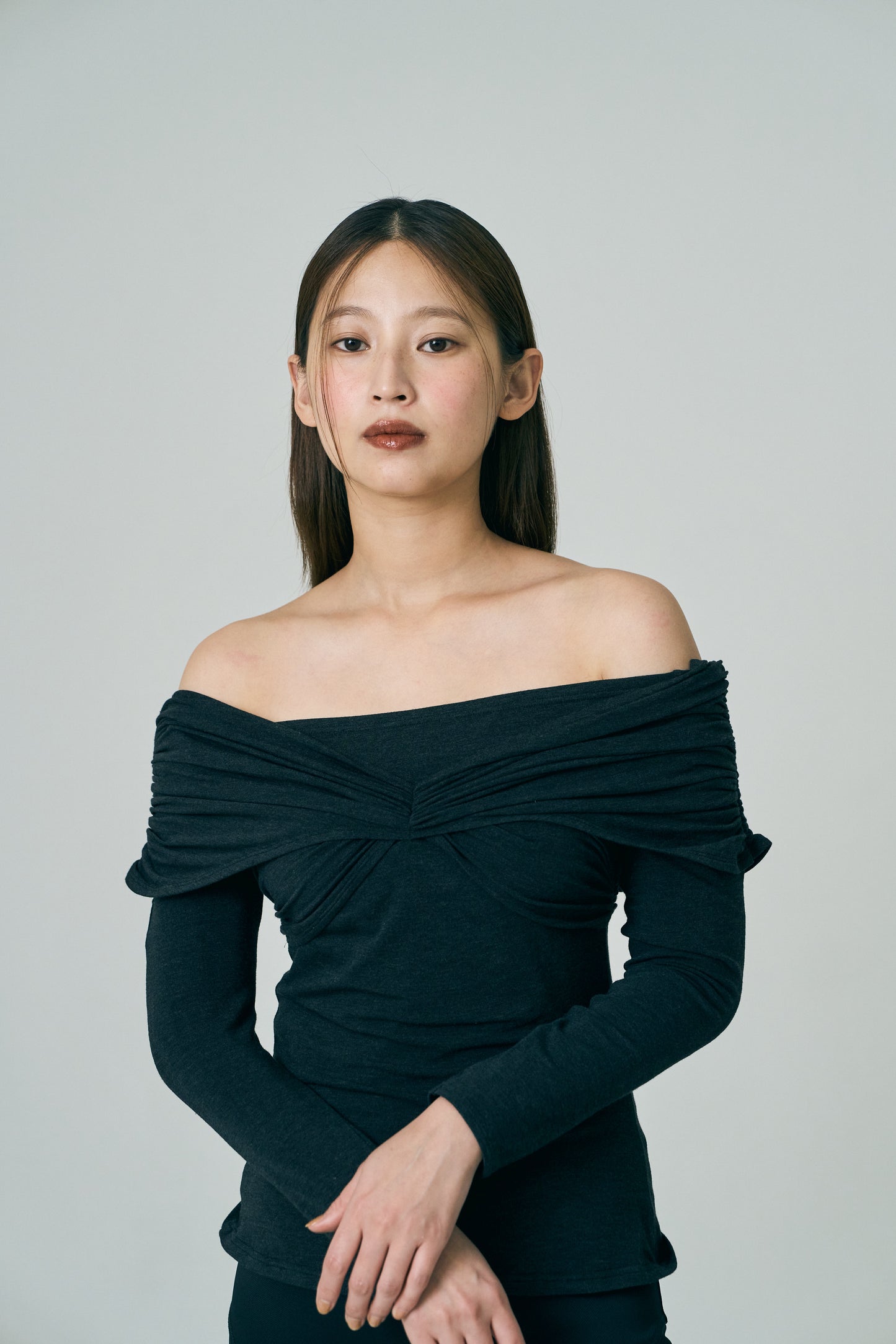 Crossed Reversible Offshoulder Tops