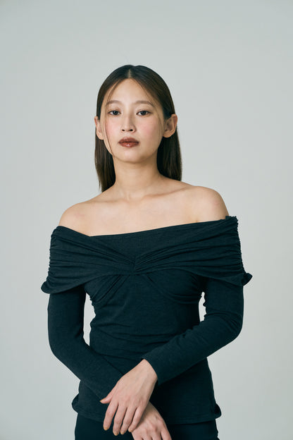 Crossed Reversible Offshoulder Tops