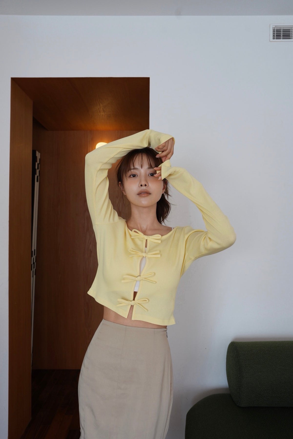Rib Ribbon Cardigan