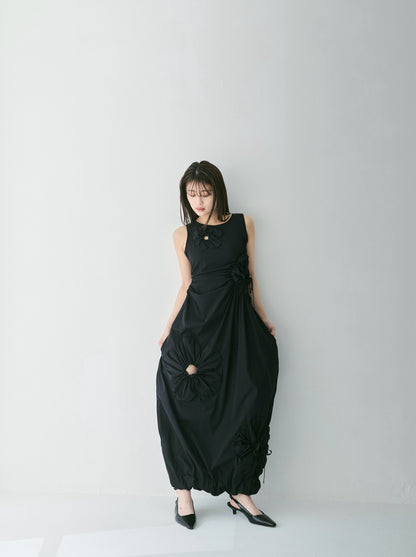 Blooming Cutout Tie Dress