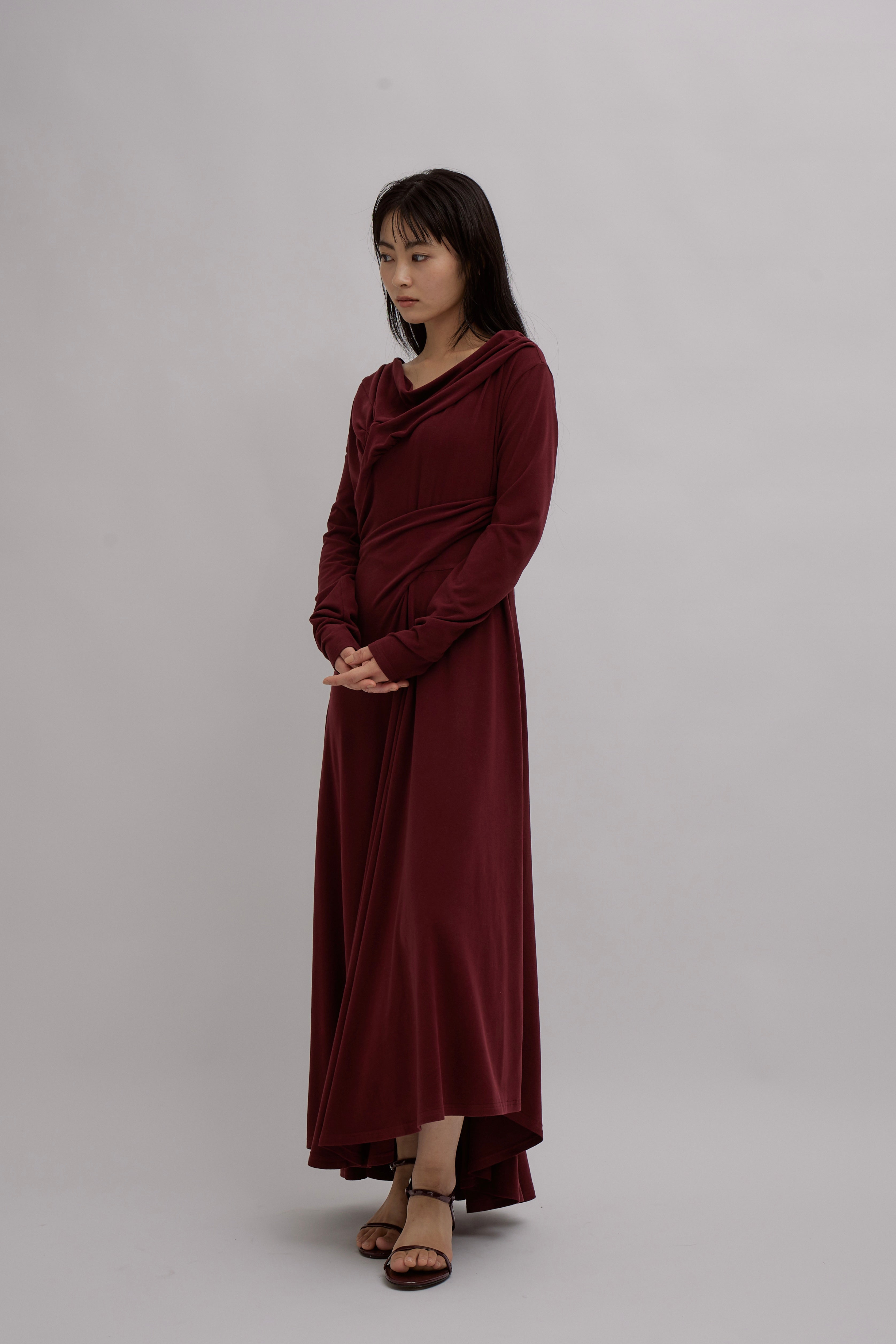Sculpted Flow Drape Dress – VALLAN