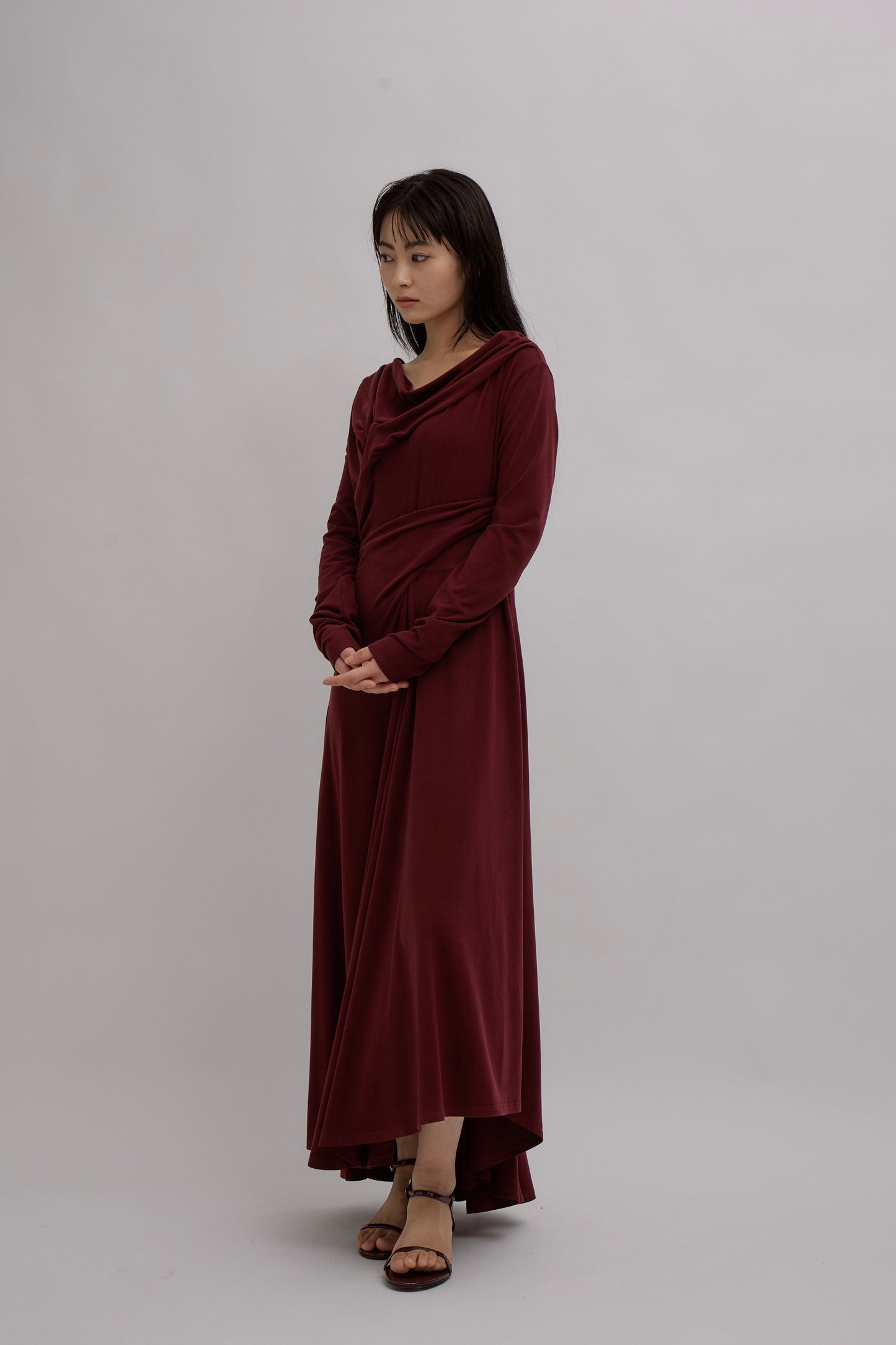 Sculpted Flow Drape Dress