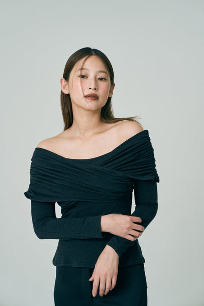 Crossed Reversible Offshoulder Tops