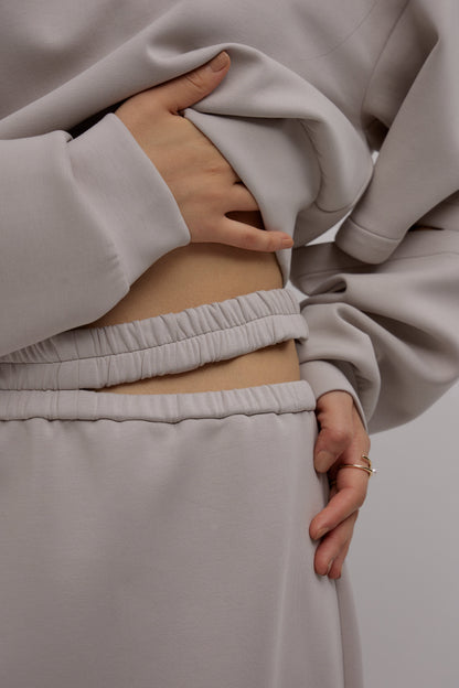 Emboss Cutout Sweat Set Up