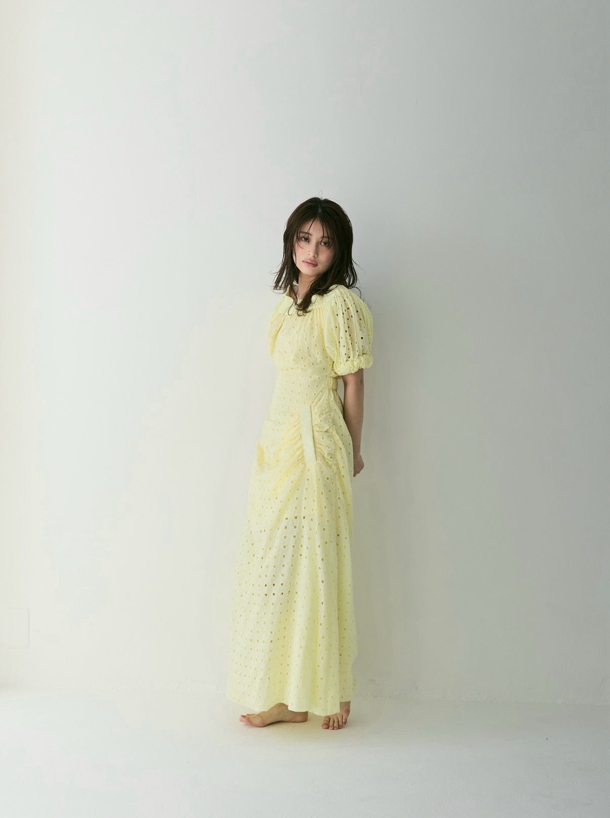 Dot Pattern Cotton Flare Dress