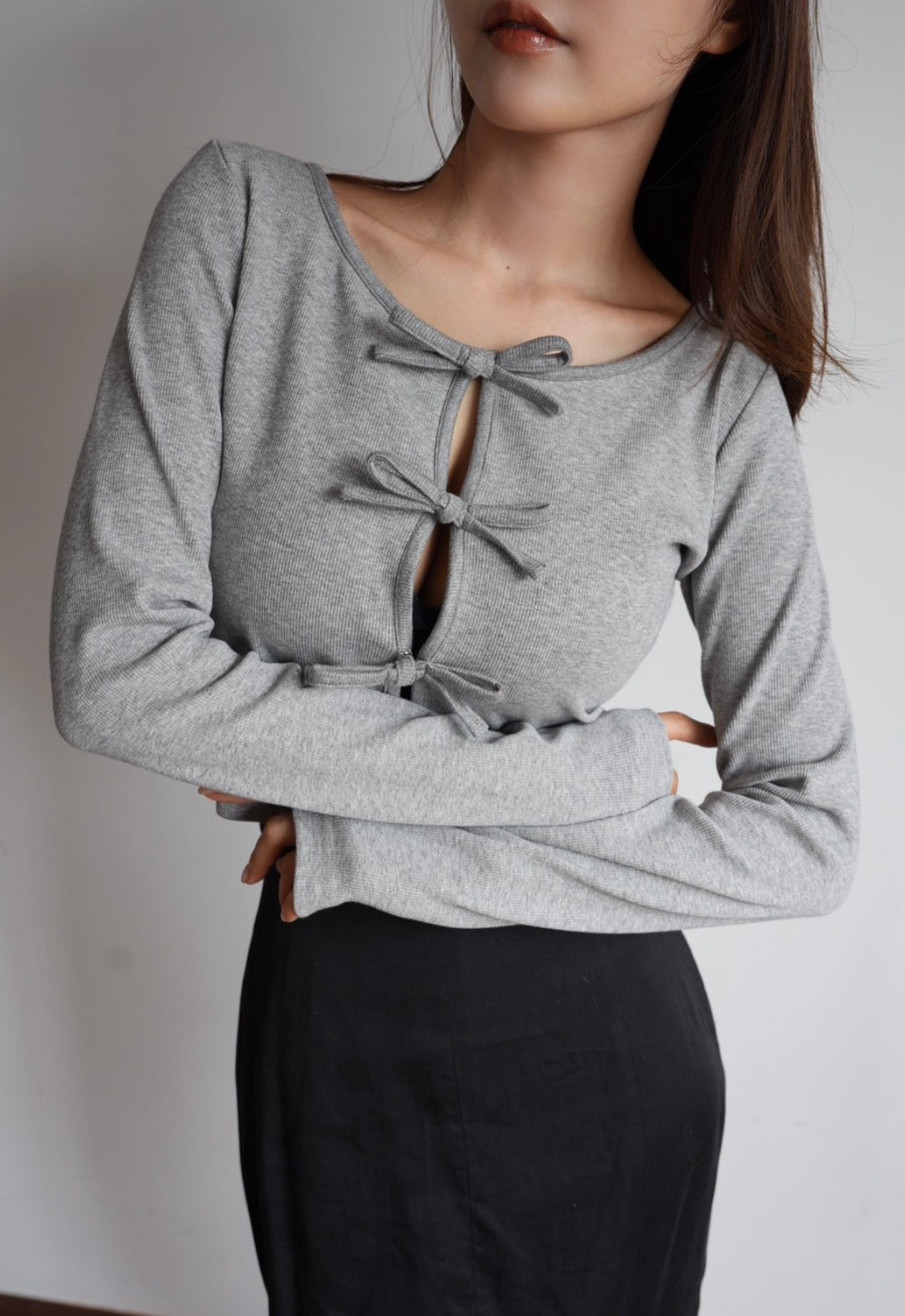 Rib Ribbon Cardigan