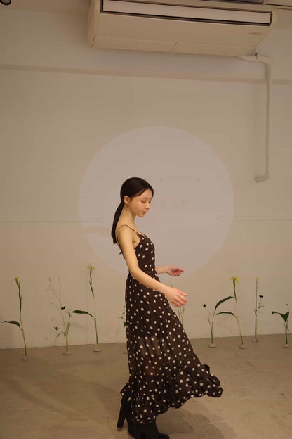 Dot Balloon Hem Dress