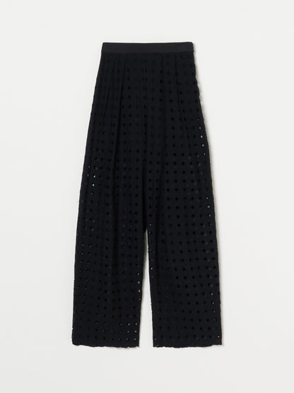 Dot Pattern Cotton Tapered Pants