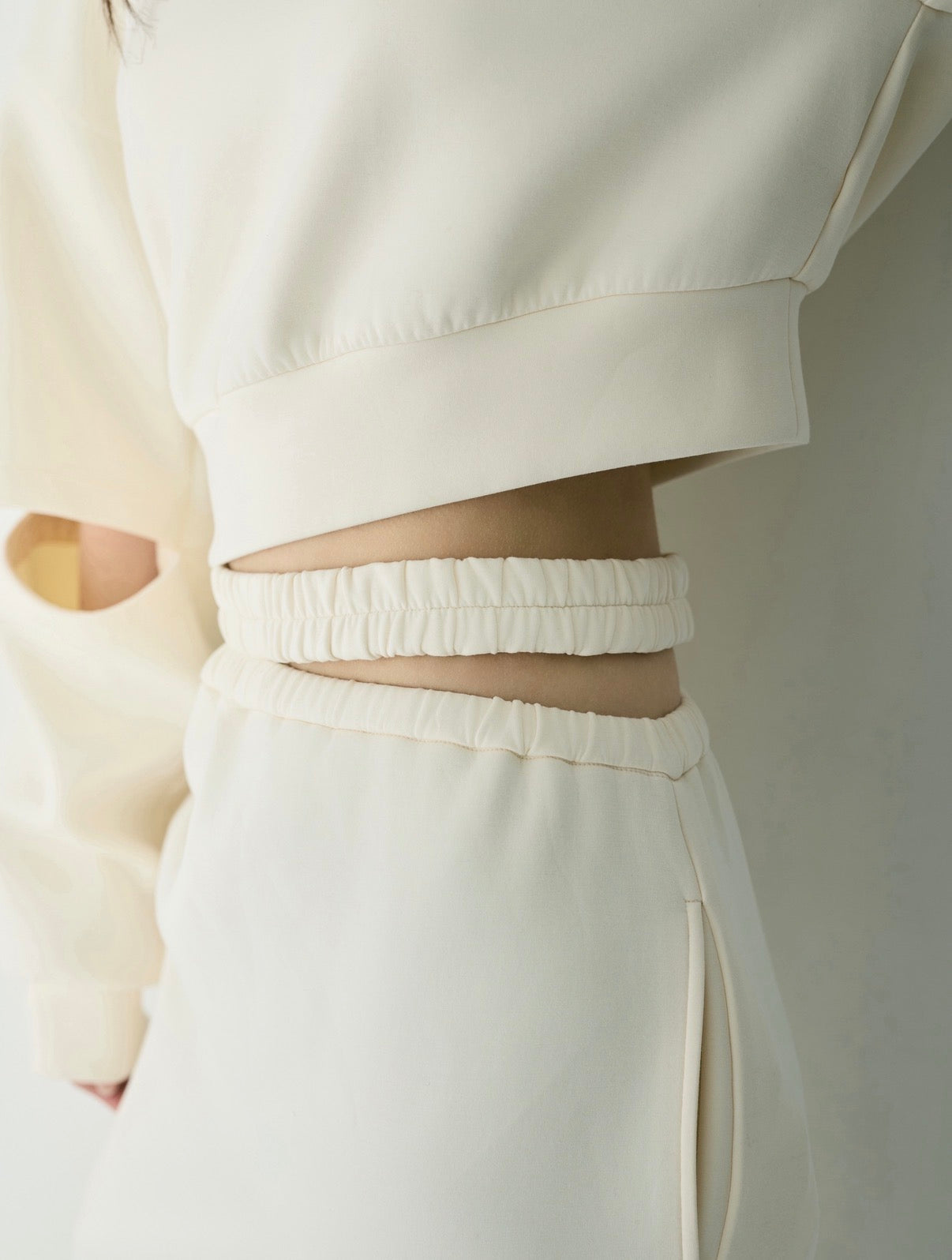 Emboss Cutout Sweat Set Up