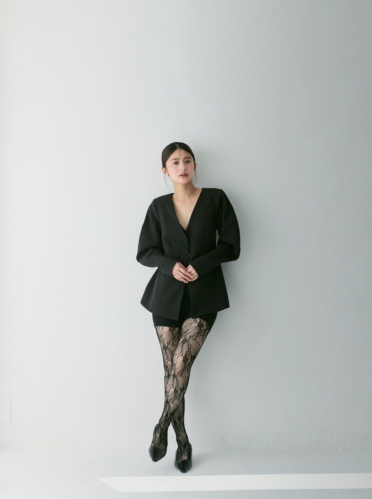 Lined Bottons Classical Cocoon Jacket