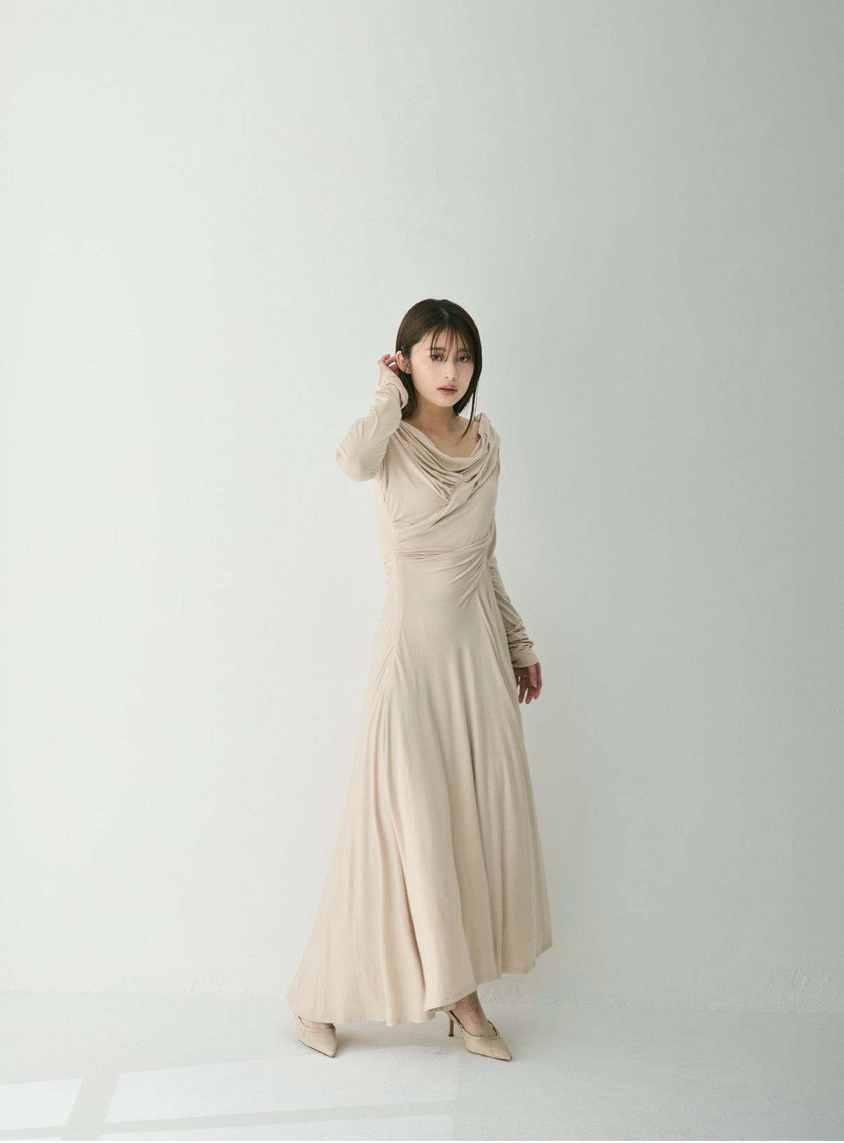 Sculpted Flow Drape Dress