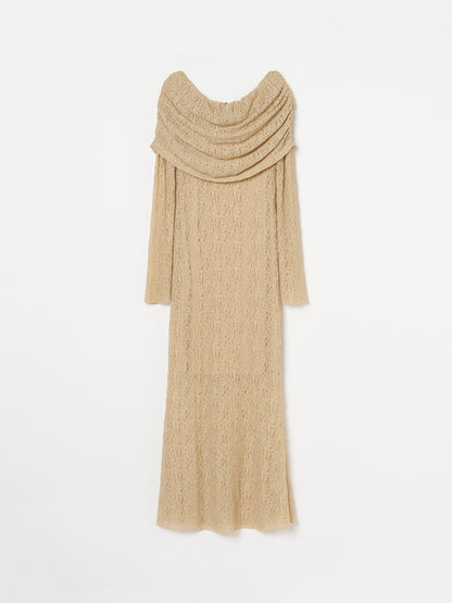 Lace Skin Convertible Drape Dress