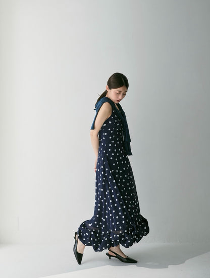 Dot Balloon Hem Dress