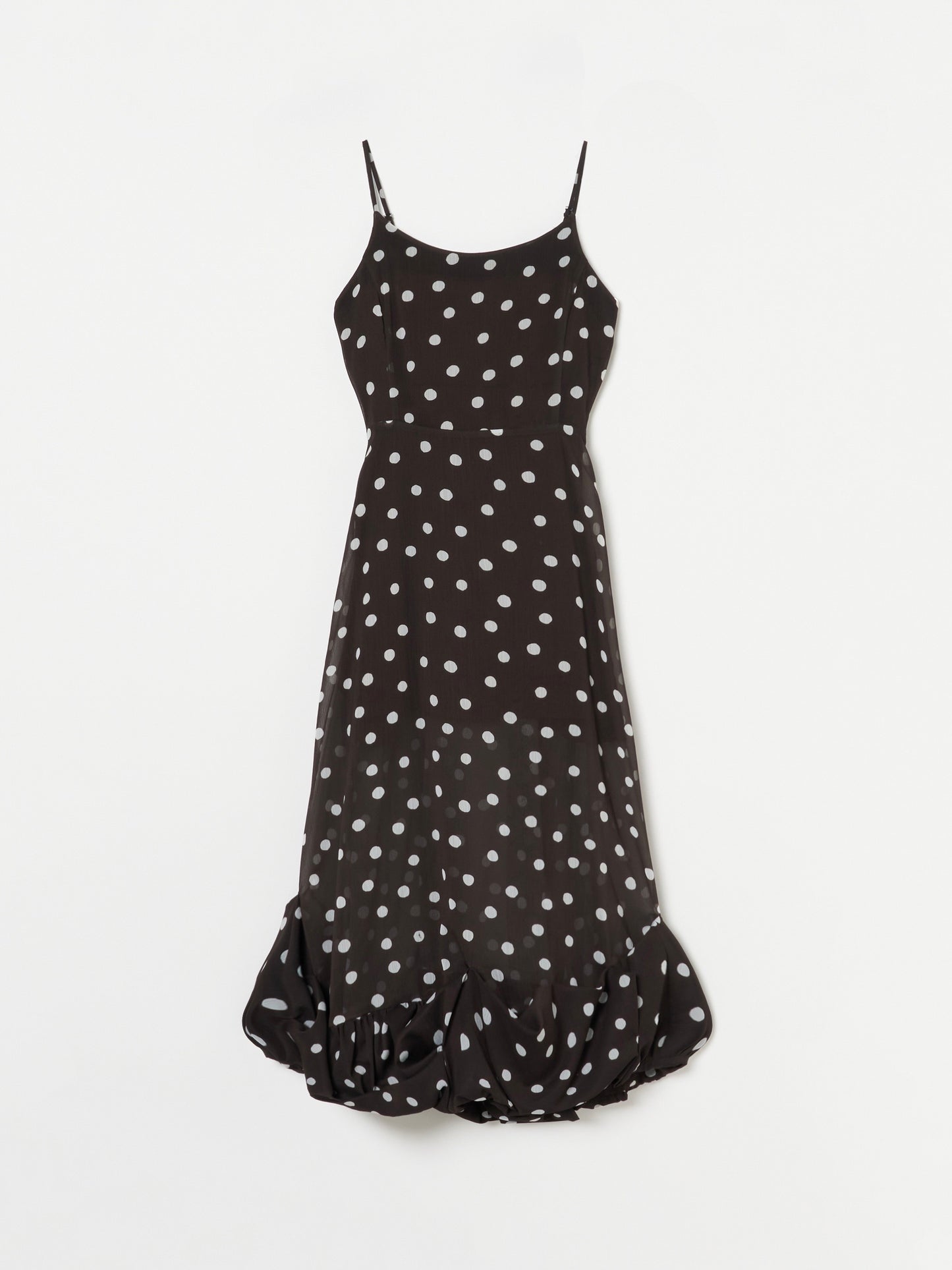 Dot Balloon Hem Dress