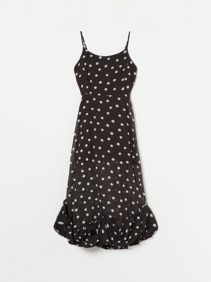Dot Balloon Hem Dress