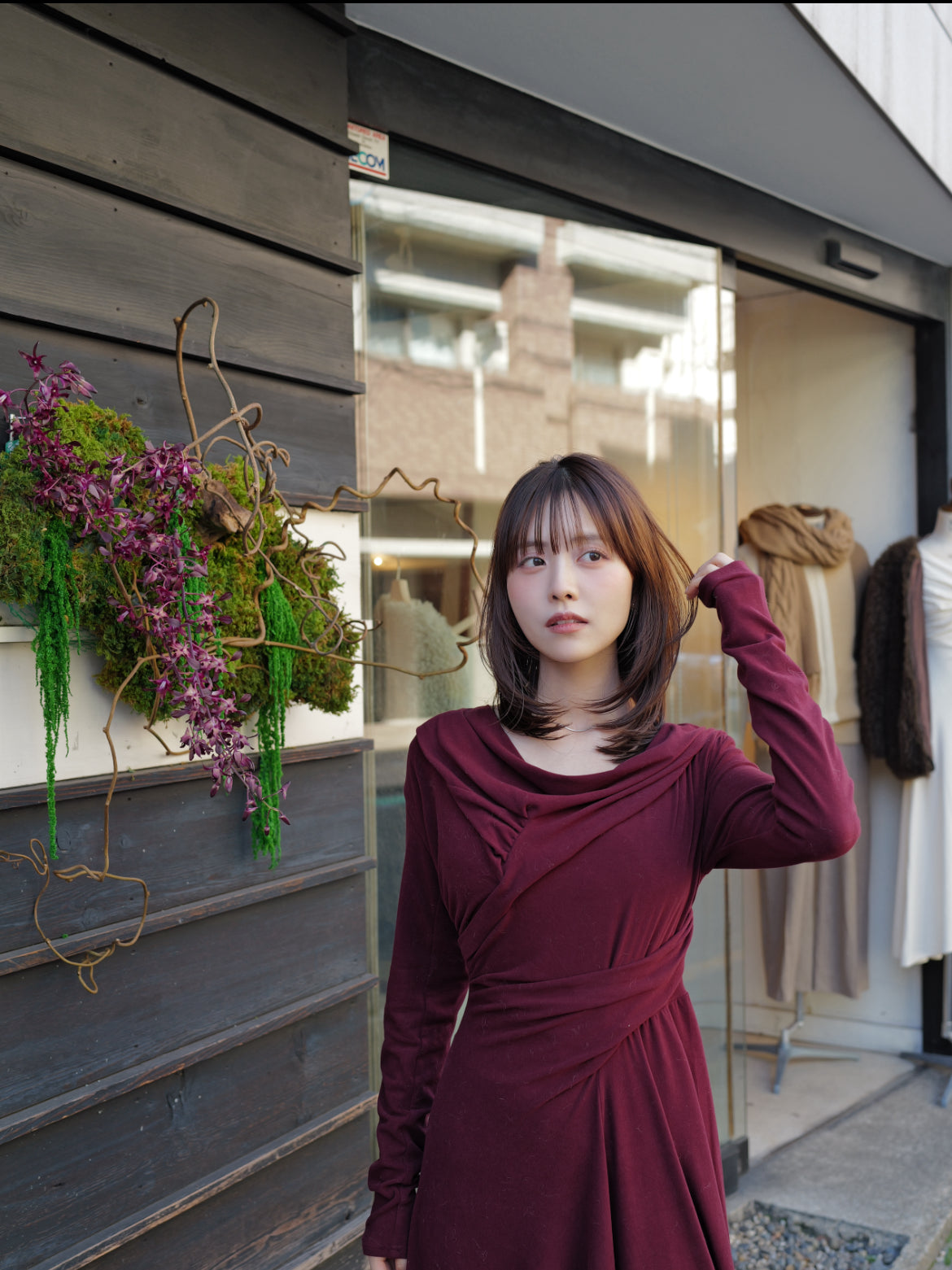 Sculpted Flow Drape Dress