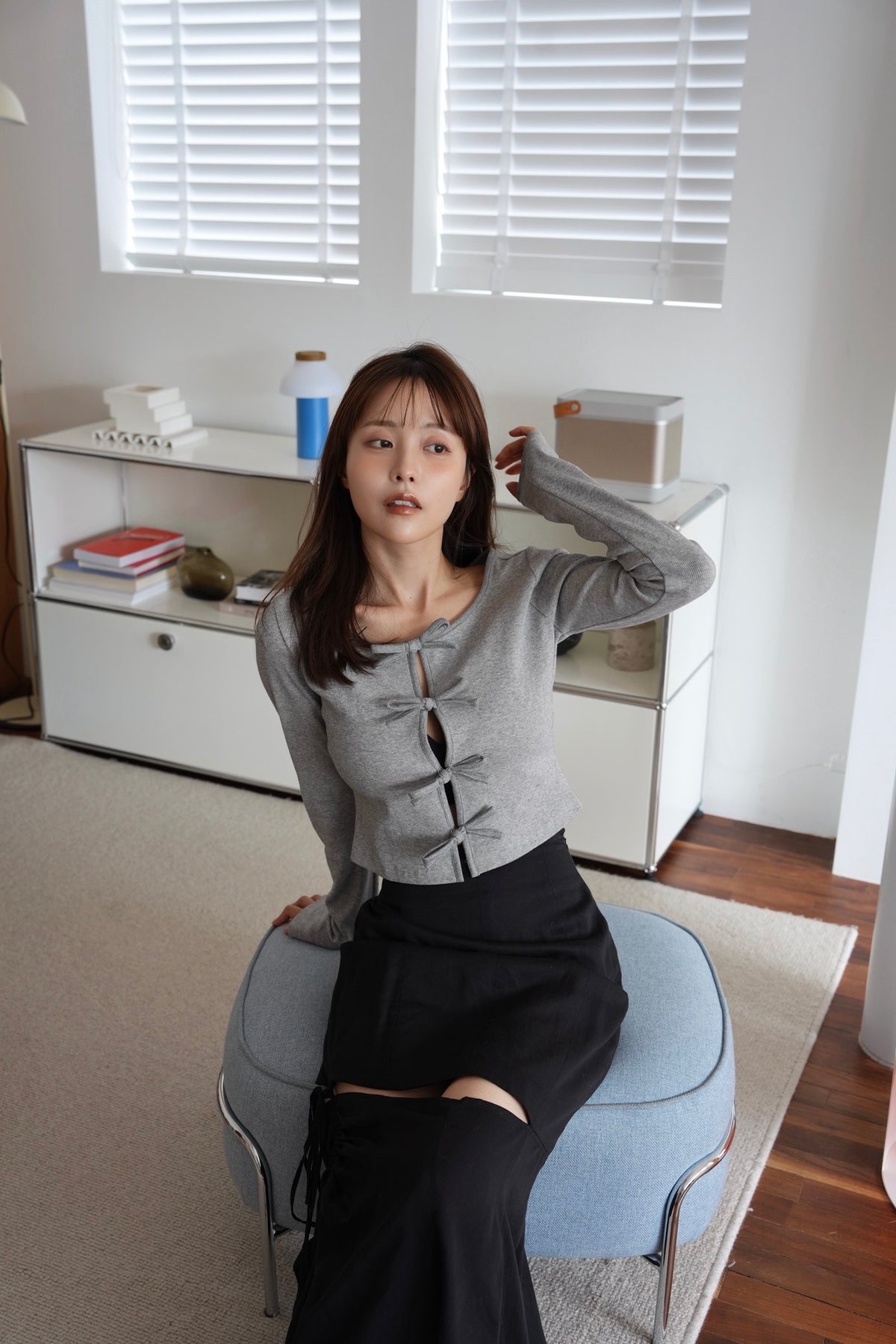 Rib Ribbon Cardigan