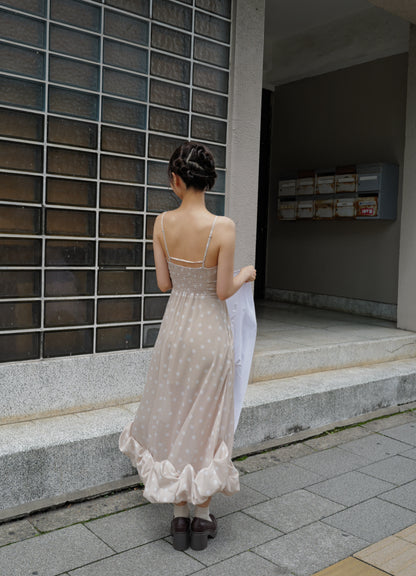 Dot Balloon Hem Dress