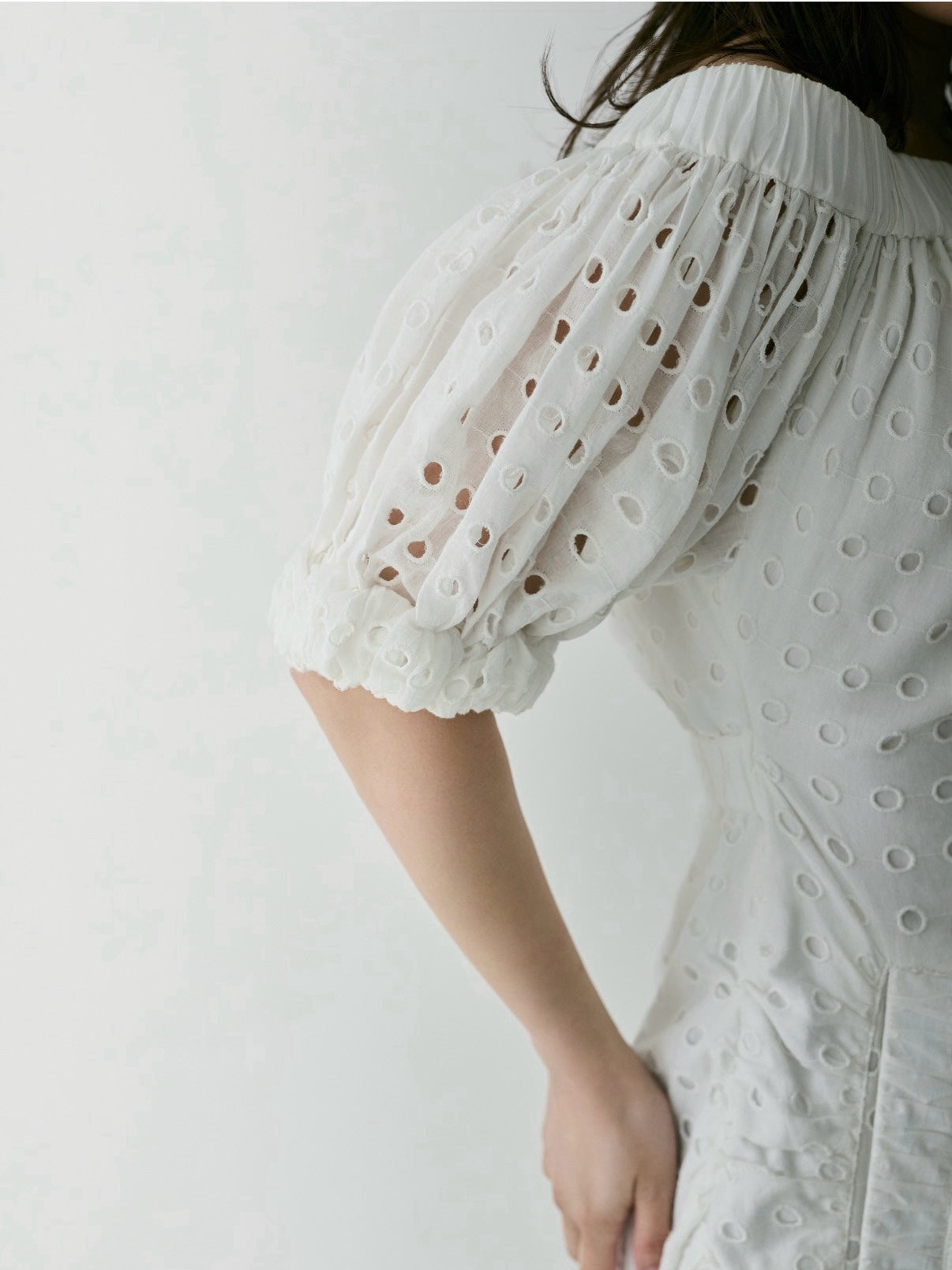Dot Pattern Cotton Flare Dress – VALLAN