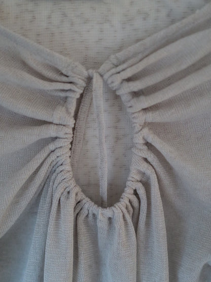 Decollete Gather Sheer Tops