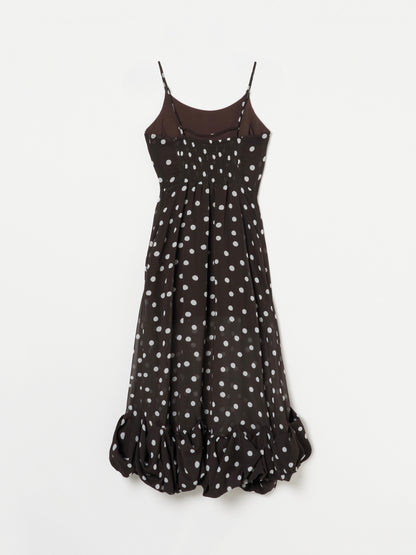 Dot Balloon Hem Dress