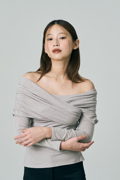 Crossed Reversible Offshoulder Tops