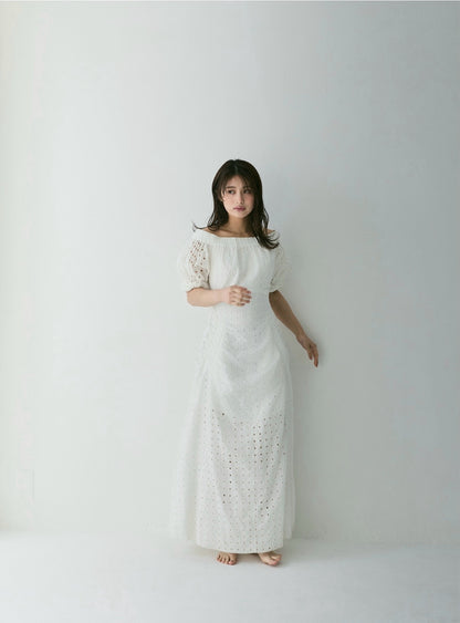Dot Pattern Cotton Flare Dress