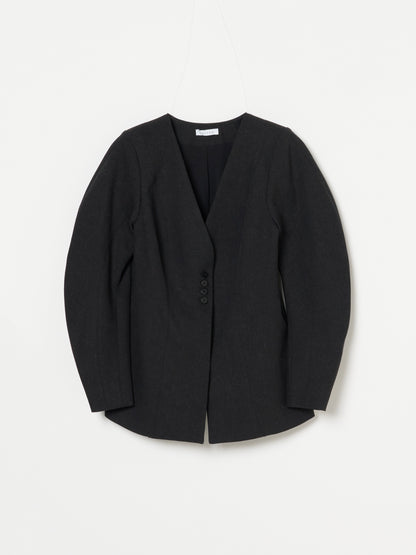 Lined Bottons Classical Cocoon Jacket