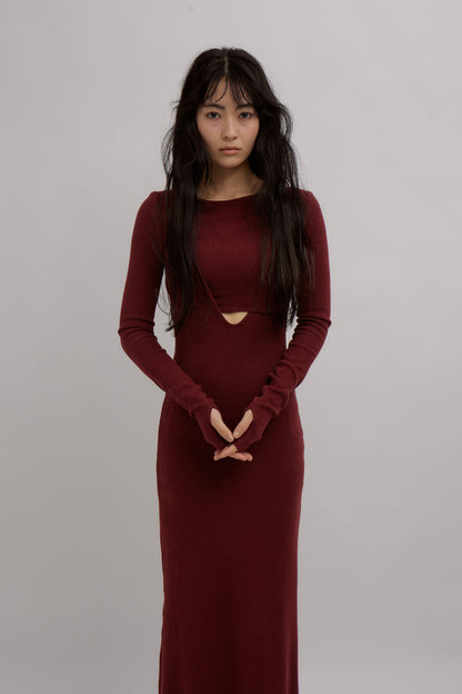 Layered Nuance Cutout Dress