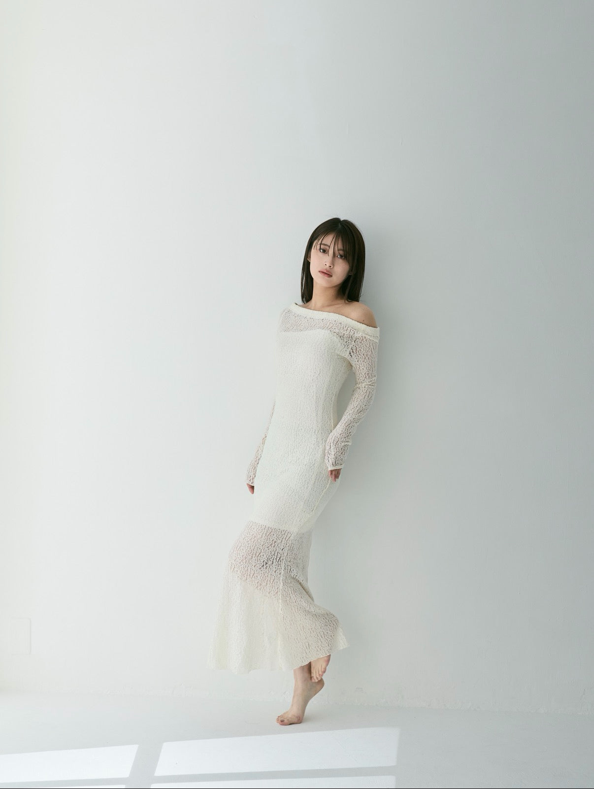Lace Skin Convertible Drape Dress