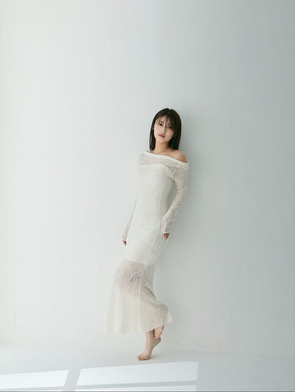 Lace Skin Convertible Drape Dress