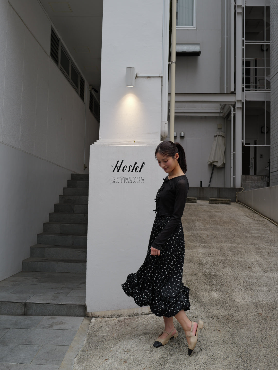 Floral Balloon Hem Dress