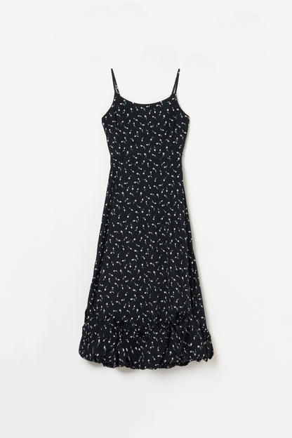 Floral Balloon Hem Dress