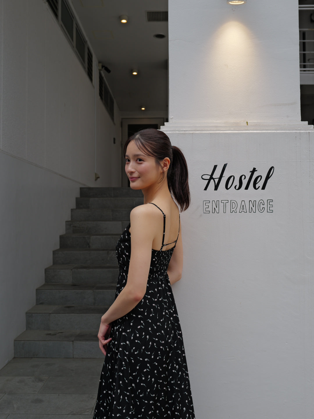 Floral Balloon Hem Dress