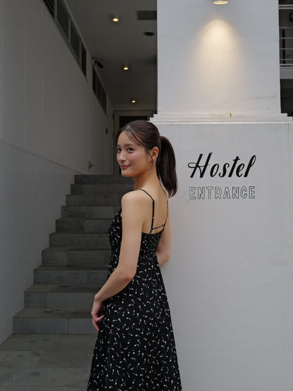 Floral Balloon Hem Dress