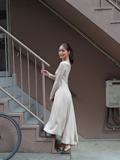 Sculpted Flow Drape Dress