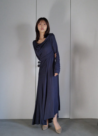 Sculpted Flow Drape Dress