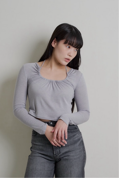 Decollete Gather Sheer Tops – VALLAN Decollete Gather Sheer Tops – VALLAN