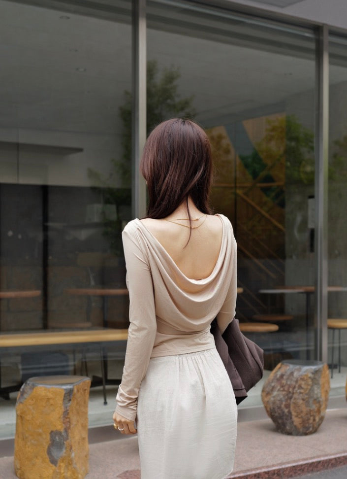 Drape Back Metal Top