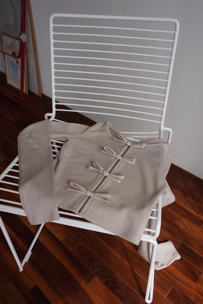 Rib Ribbon Cardigan