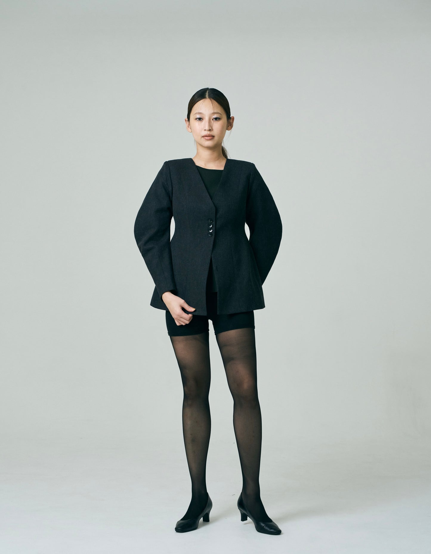 Lined Bottons Classical Cocoon Jacket