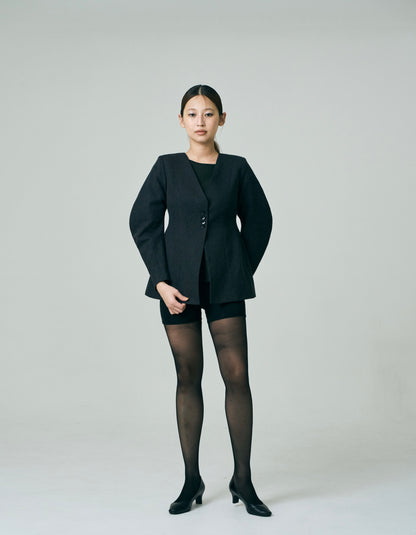 Lined Bottons Classical Cocoon Jacket